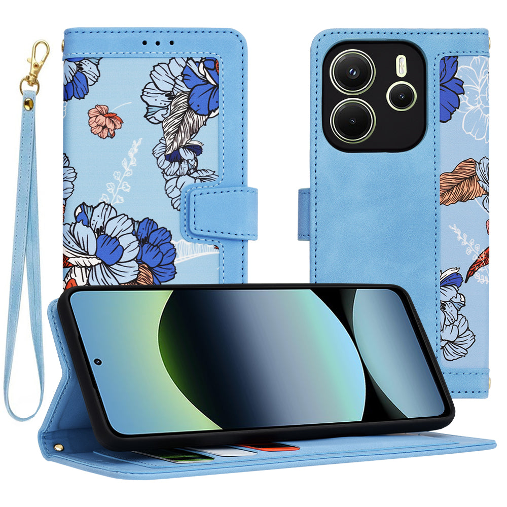 Etui na Xiaomi Redmi Note 14 4G (Regional), Techsuit, FlipCraft, Niebieski