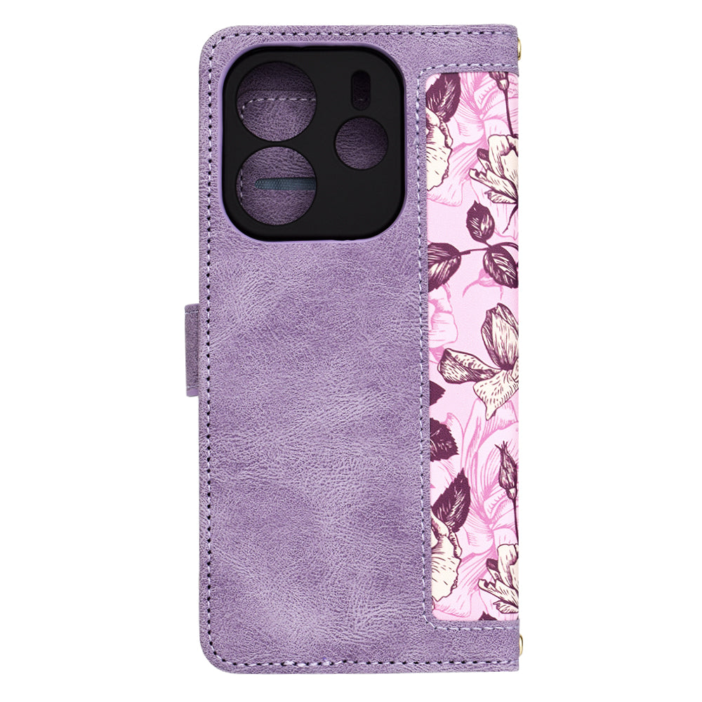 Etui na Xiaomi Redmi Note 14 4G (Regional), Techsuit, FlipCraft, Fioletowy