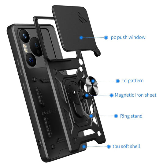 Etui do Xiaomi Redmi Note 14 5G, Techsuit, CamShield, Niebieskie