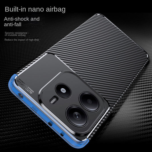 Etui do Xiaomi Redmi Note 14 5G, Techsuit, CarbonFiber, czarne
