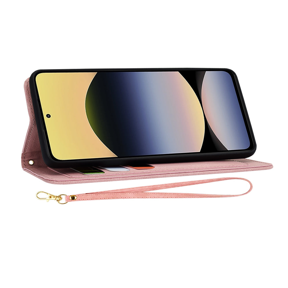 Etui na Xiaomi Redmi Note 14 5G, Techsuit, FlipCraft, Różowe