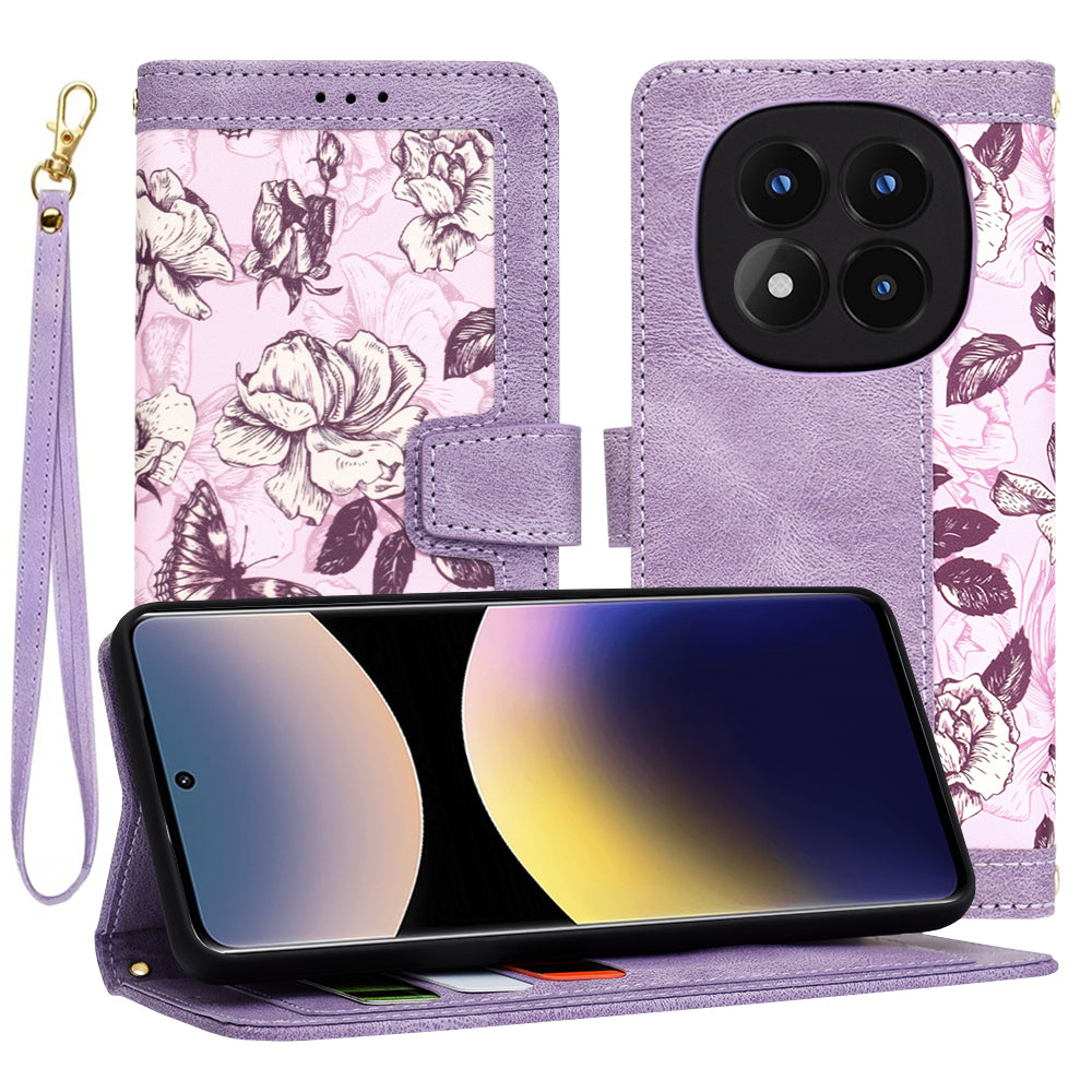 Etui na Xiaomi Redmi Note 14 Pro 4G, Techsuit, FlipCraft, Fioletowy