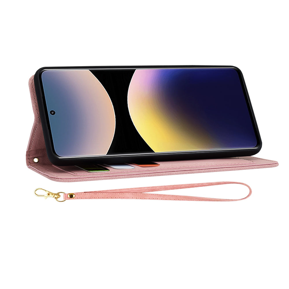 Etui na Xiaomi Redmi Note 14 Pro 4G, Techsuit, FlipCraft, Różowe