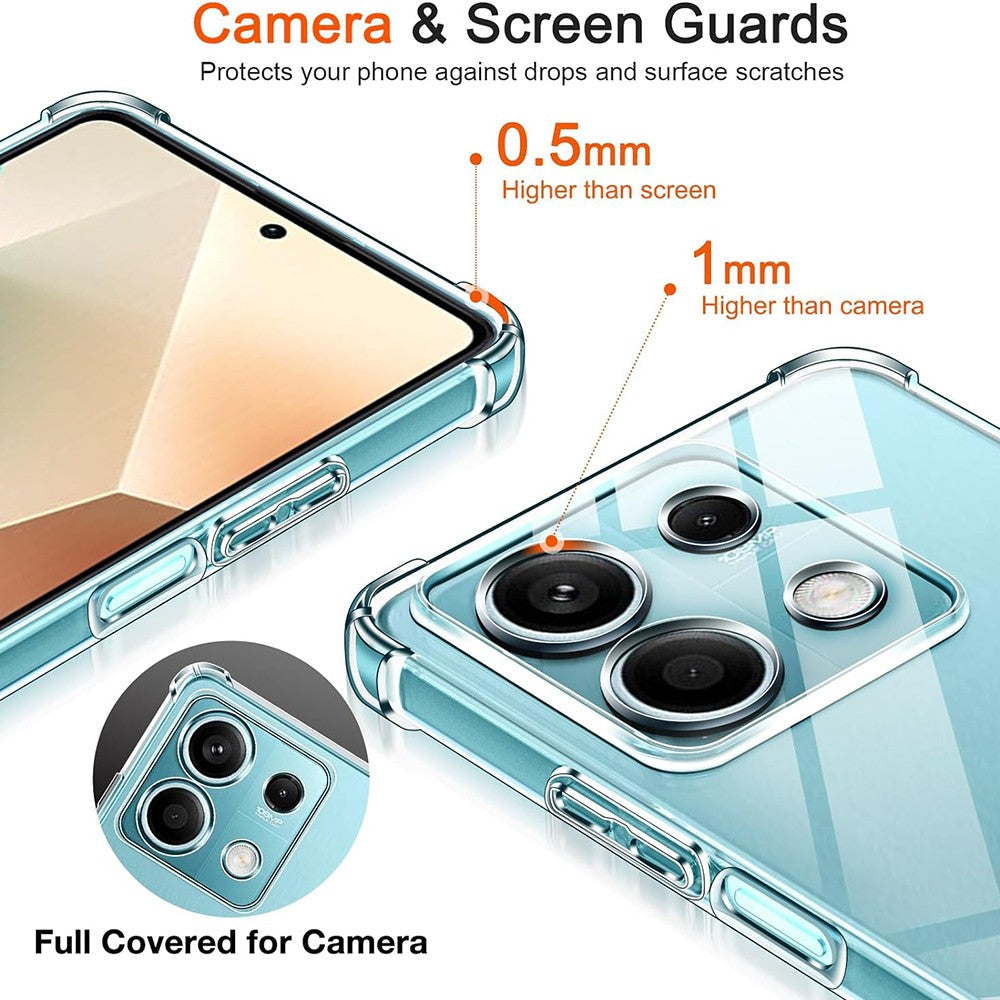 Etui na Xiaomi Redmi Note 14S, Techsuit, Shockproof Clear, Przezroczyste