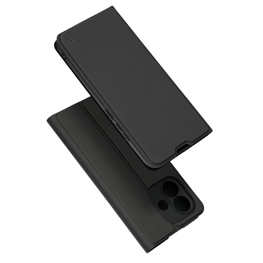 Case for Xiaomi Redmi Note 17 4G / Note 17 5G, Techsuit, Magskin Book, Black