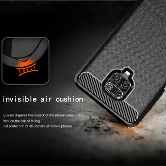 Etui na Xiaomi Redmi Note 9S / Note 9 Pro / Note 9 Pro Max, Techsuit, Carbon, Czarny