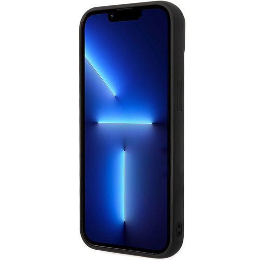 Case for Apple iPhone 14 Plus, Karl Lagerfeld, Quilted Puffy Metal Logo, Black