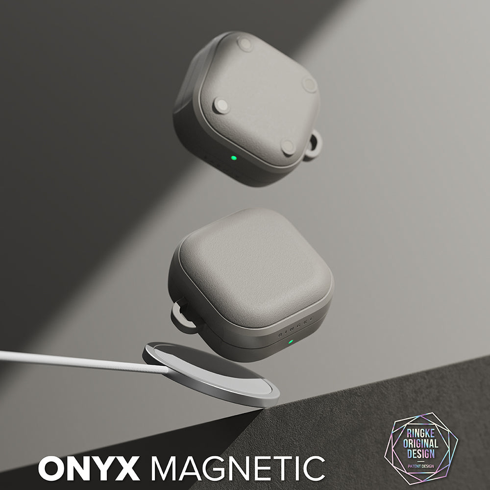 Etui Ringke Onyx Magnetic dla Samsung Galaxy Buds4 / Buds4 Pro, Szare