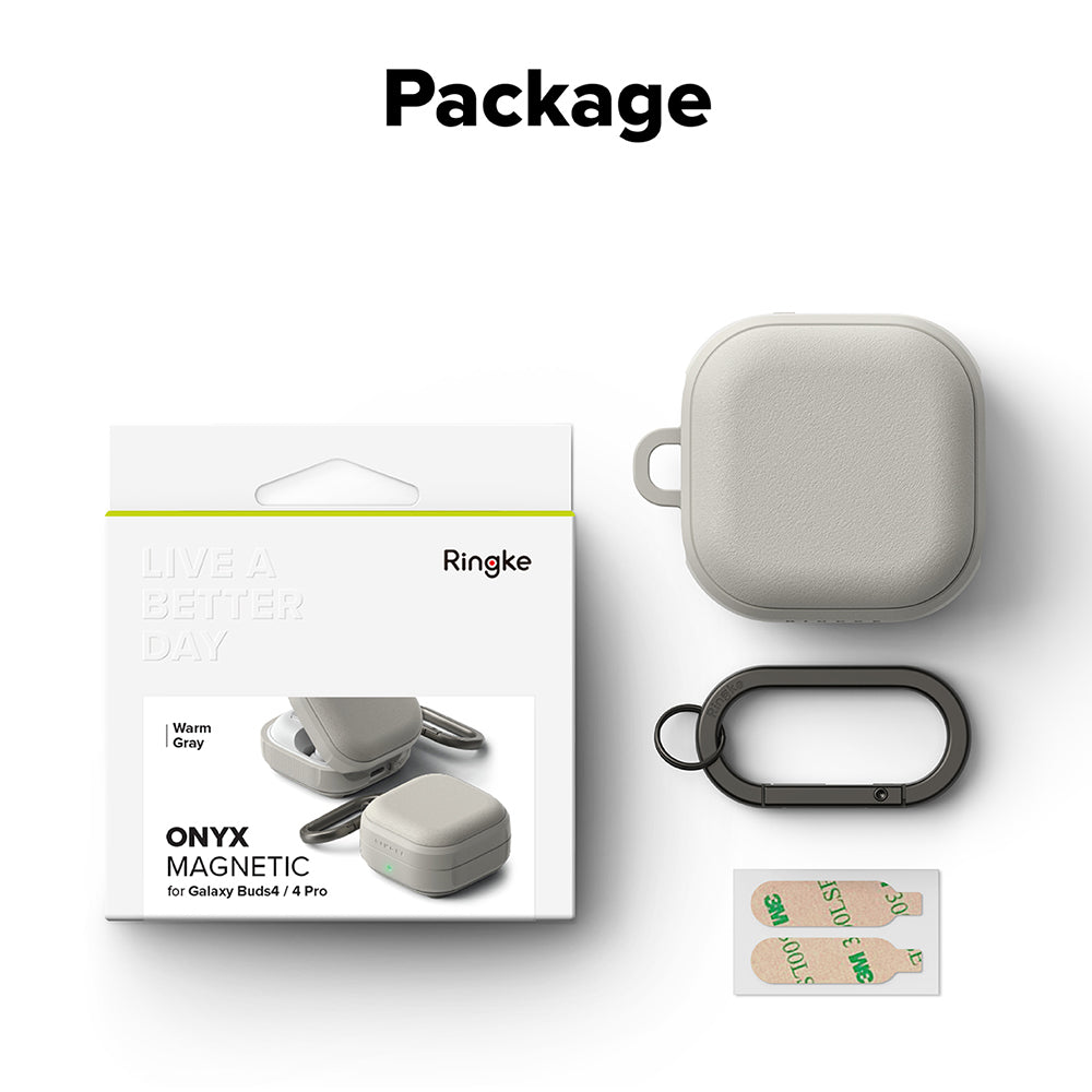 Etui Ringke Onyx Magnetic dla Samsung Galaxy Buds4 / Buds4 Pro, Szare