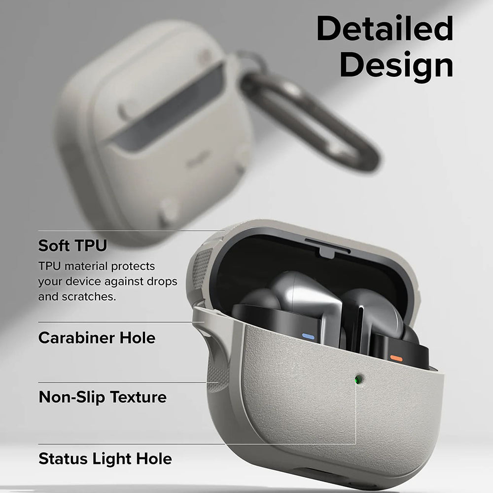Etui Ringke Onyx Magnetic do Samsung Galaxy Buds3 FE / Buds3 Pro / Buds3, Szary