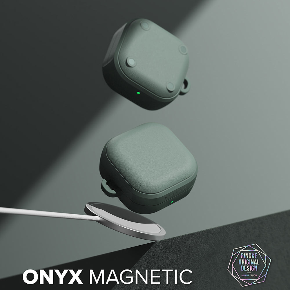 Etui Ringke Onyx Magnetic dla Samsung Galaxy Buds4 / Buds4 Pro, Zielone