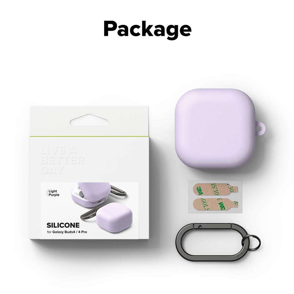 Etui Ringke dla Samsung Galaxy Buds4 / Buds4 Pro, Jasny Fiolet
