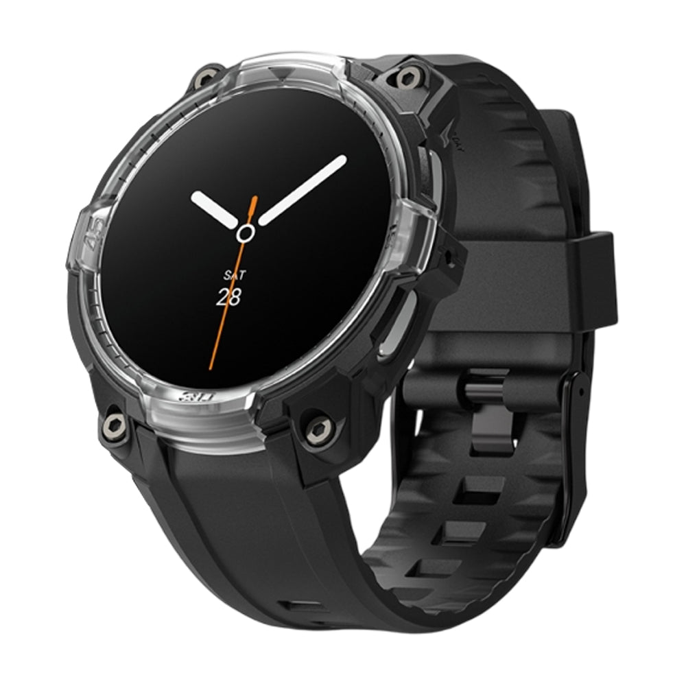 Etui Ringke Rugged Gear dla Samsung Galaxy Watch8 Classic, Czarne Przezroczyste