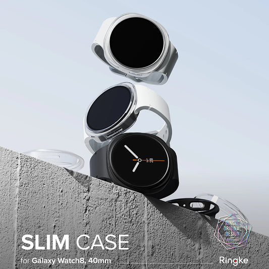 Etui Ringke Slim do Samsung Galaxy Watch8 40mm, Zestaw 2 sztuki, Przezroczyste