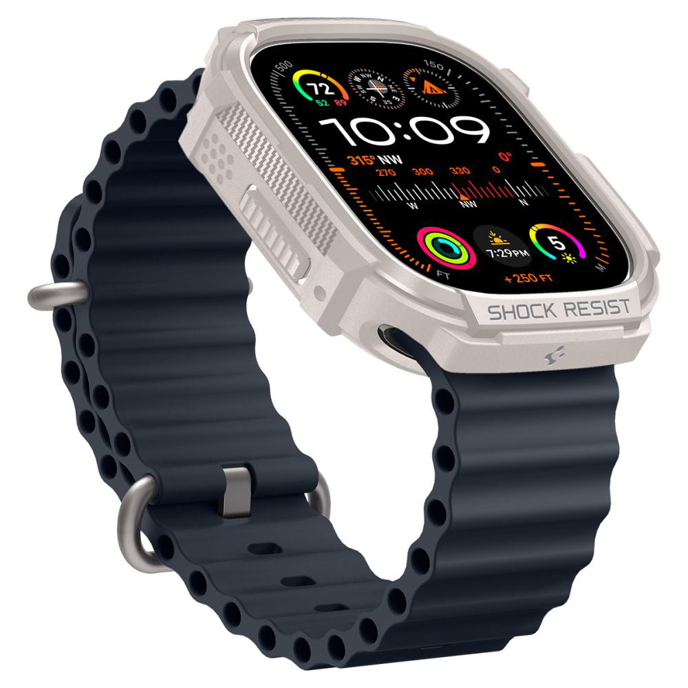 Obudowa Spigen Rugged Armor dla Apple Watch Ultra Series, Beżowy ACS07381