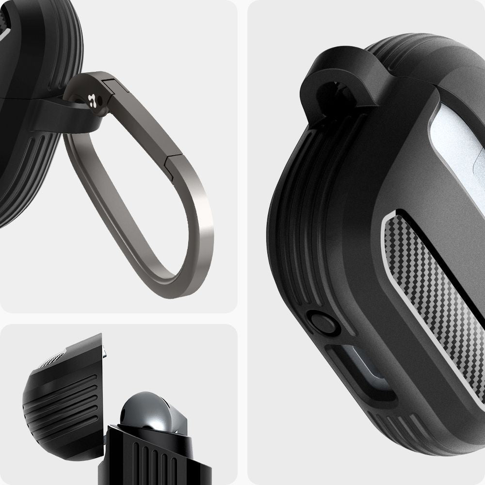 Etui Spigen Rugged Armor dla Samsung Galaxy Buds3 FE / Buds3 Pro / Buds3, Czarne ACS08330