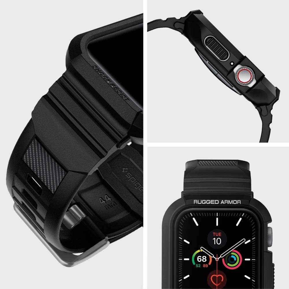 Etui Spigen Rugged Armor Pro do Apple Watch 44mm Series, czarne 062CS25324