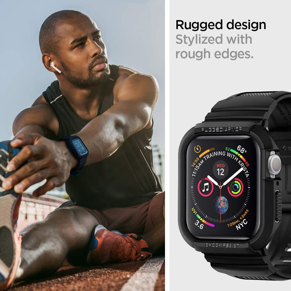 Etui Spigen Rugged Armor Pro do Apple Watch 44mm Series, czarne 062CS25324