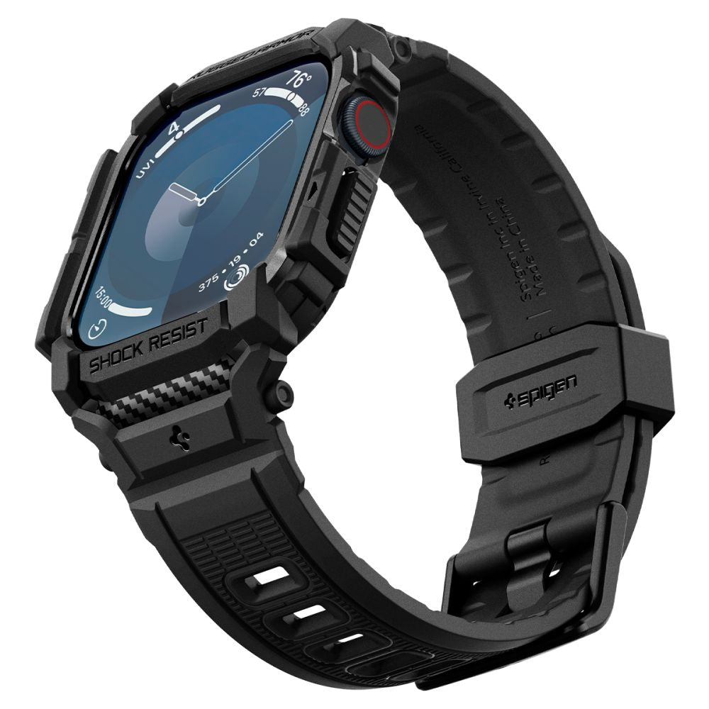 Etui Spigen Rugged Armor Pro dla Apple Watch Series 10 42mm, Czarne Matowe ACS08591