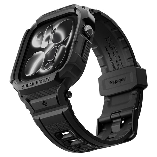 Etui Spigen Rugged Armor Pro do Apple Watch Series 12 46mm, Czarny Mat ACS11894