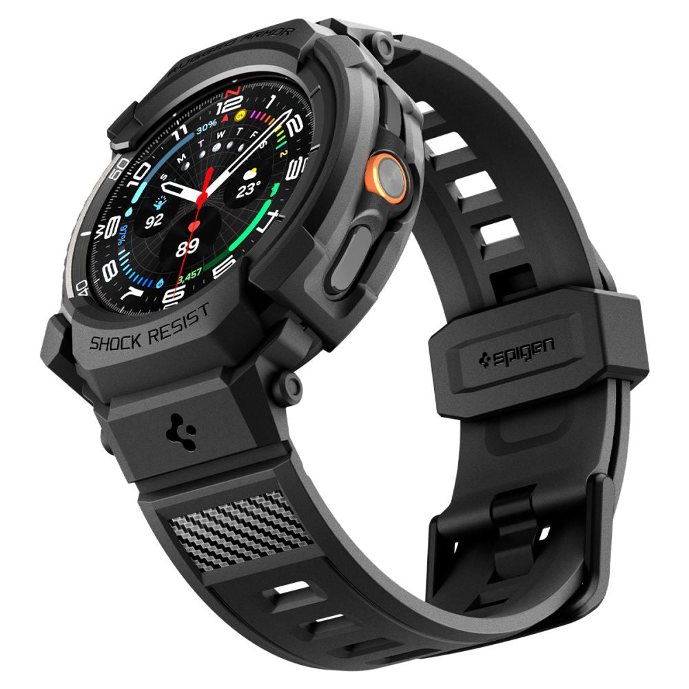 Obudowa Spigen Rugged Armor Pro dla Samsung Galaxy Watch8 Classic, Matowa Czarna ACS10013