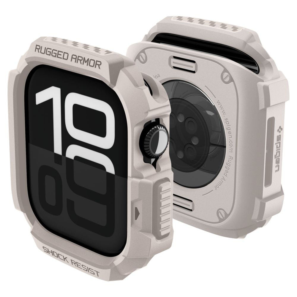 Etui Spigen Rugged Armor V2 dla Apple Watch Series 10 / 11 42mm, Beżowe ACS10493