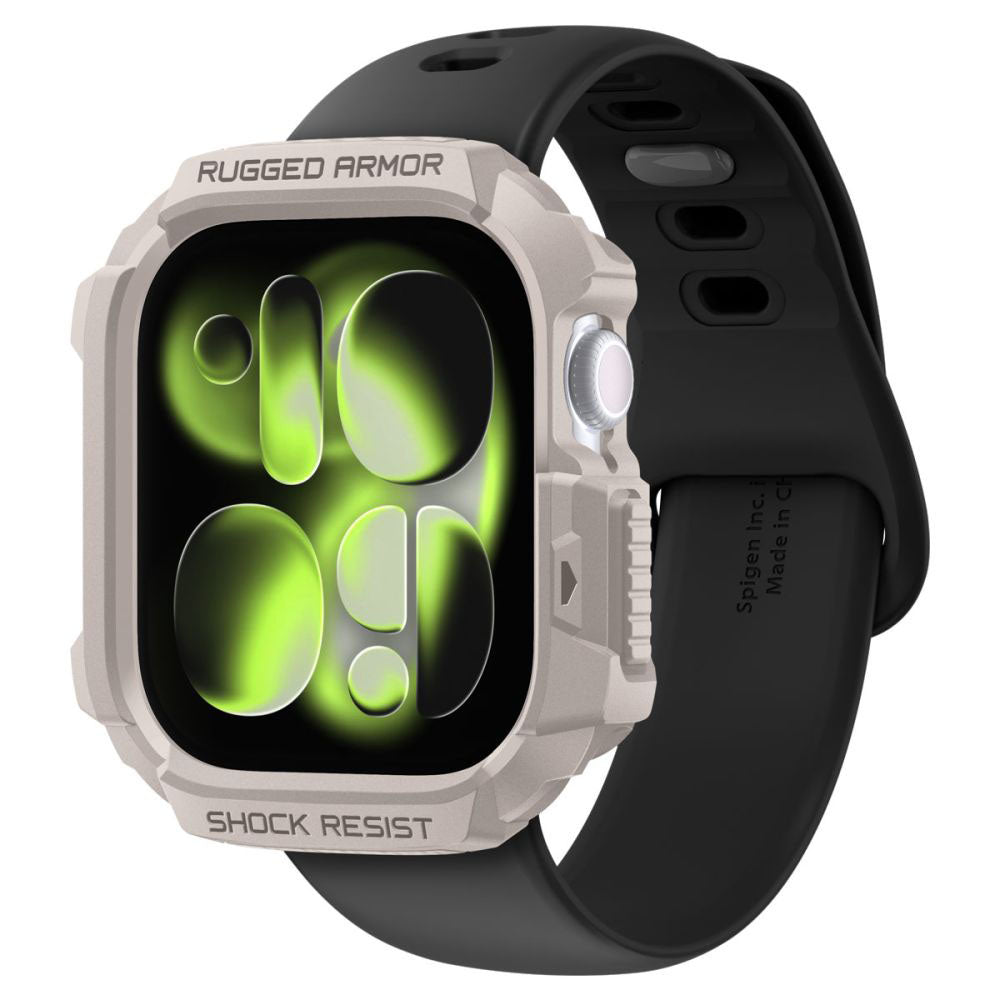 Etui Spigen Rugged Armor V2 dla Apple Watch Series 10 / 11 42mm, Beżowe ACS10493