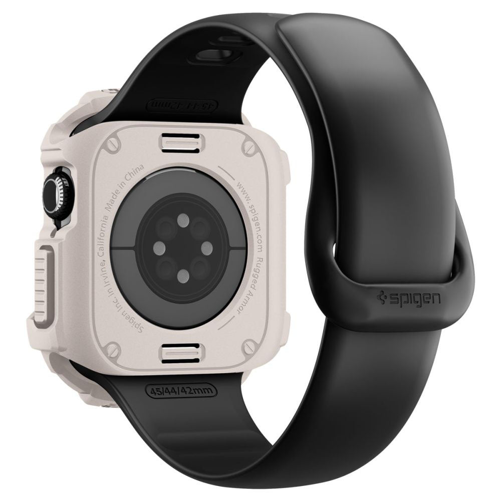 Etui Spigen Rugged Armor V2 dla Apple Watch Series 10 / 11 42mm, Beżowe ACS10493