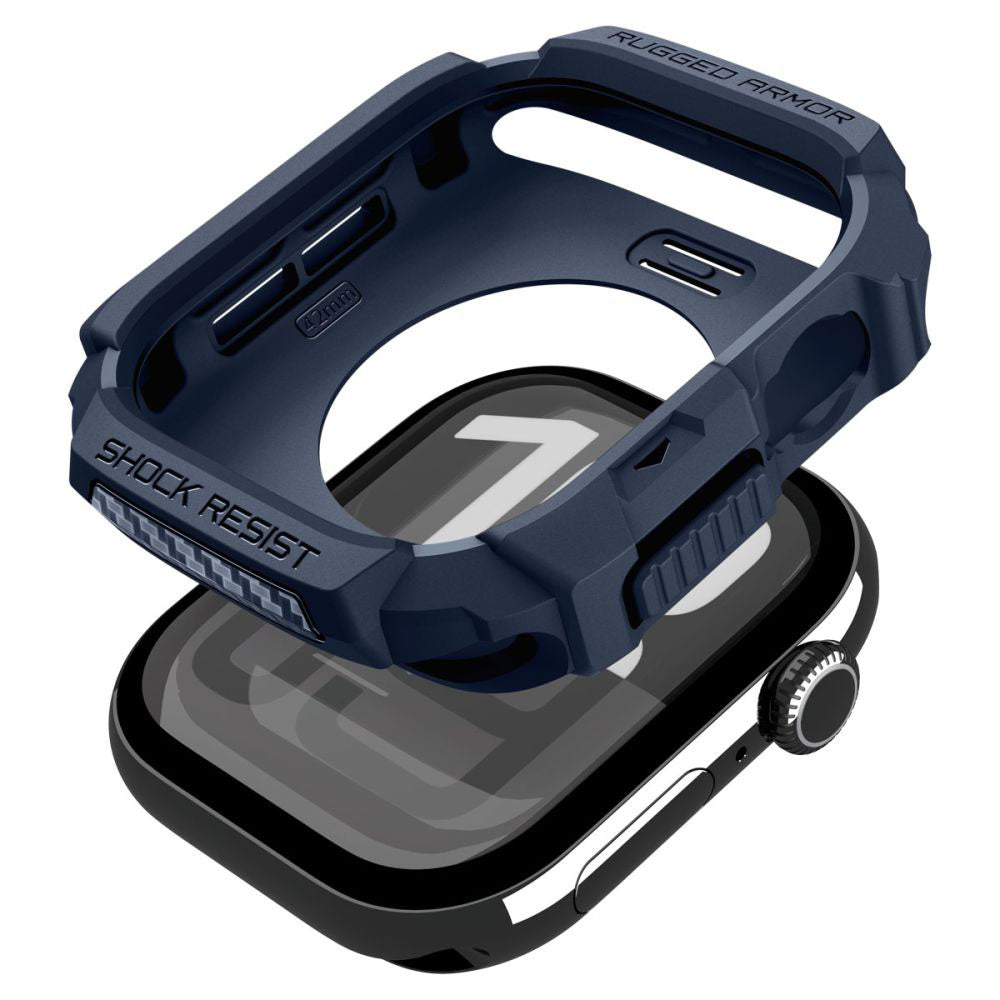 Etui Spigen Rugged Armor V2 dla Apple Watch Series 10 / 11 42mm, Granatowe ACS10492
