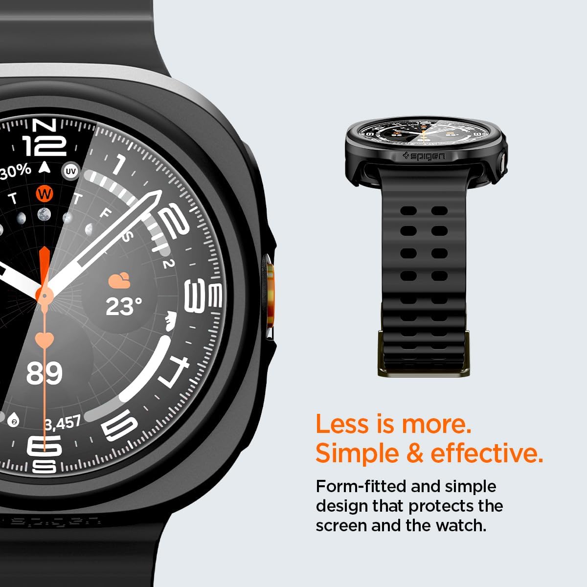 Etui Spigen Thin Fit 360 do Samsung Galaxy Watch Ultra2, czarne ACS11609