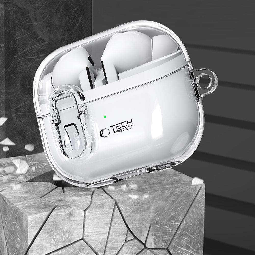 Tech-Protect Flexair Case for Samsung Galaxy Buds3 FE / Buds3 Pro / Buds3, Transparent