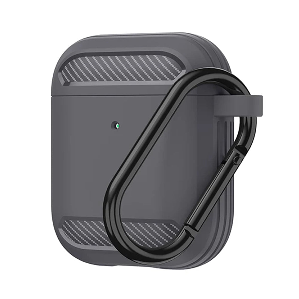 Etui Techsuit Carbon na Apple AirPods Gen 2 / Gen 1, Szary