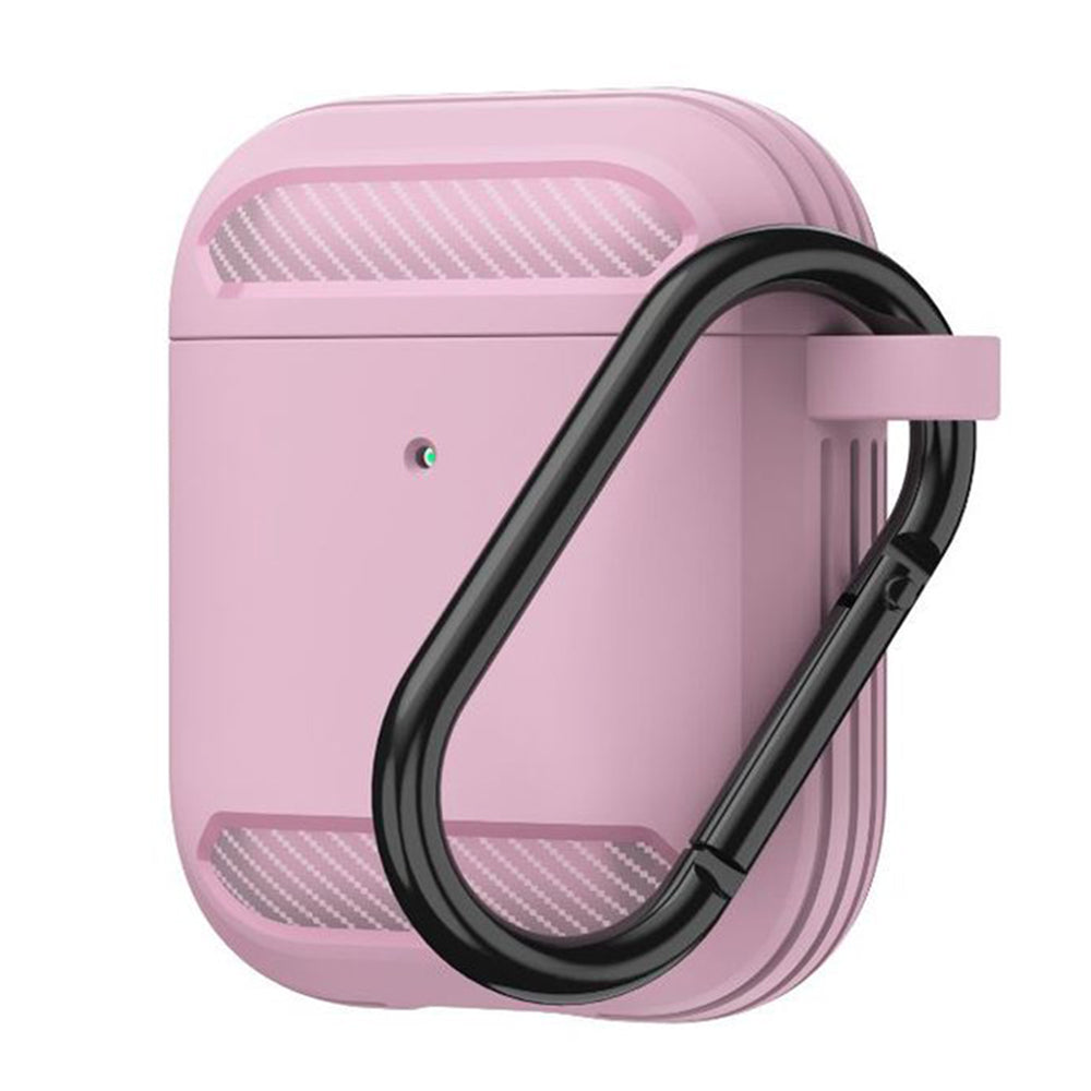 Etui Techsuit Carbon na Apple AirPods Gen 2 / Gen 1, Różowe