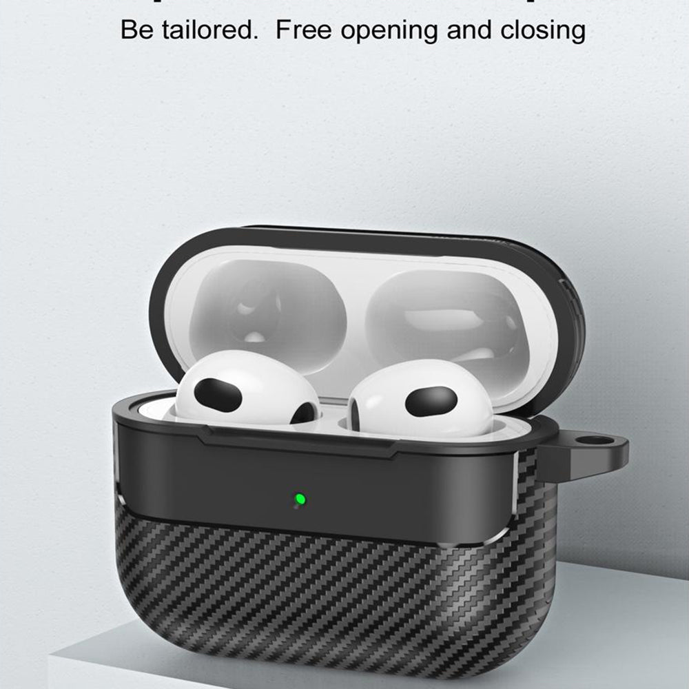 Etui Techsuit CarbonFiber do Apple AirPods 3, czarne