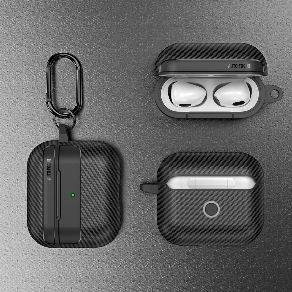 Etui Techsuit CarbonFiber do Apple AirPods 3, czarne