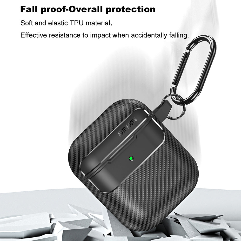 Etui Techsuit CarbonFiber do Apple AirPods Gen 2 / Gen 1, czarne