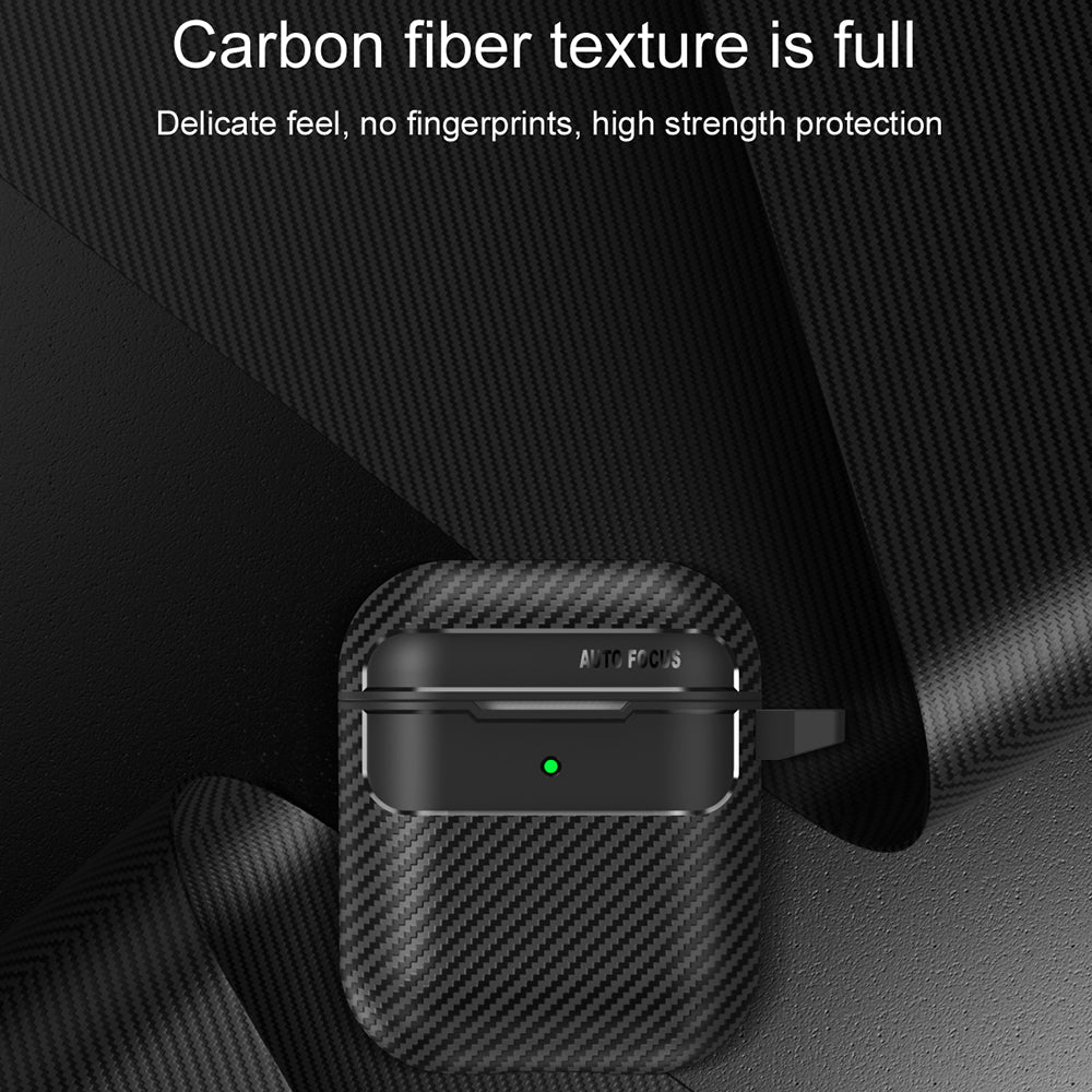 Etui Techsuit CarbonFiber do Apple AirPods Gen 2 / Gen 1, czarne