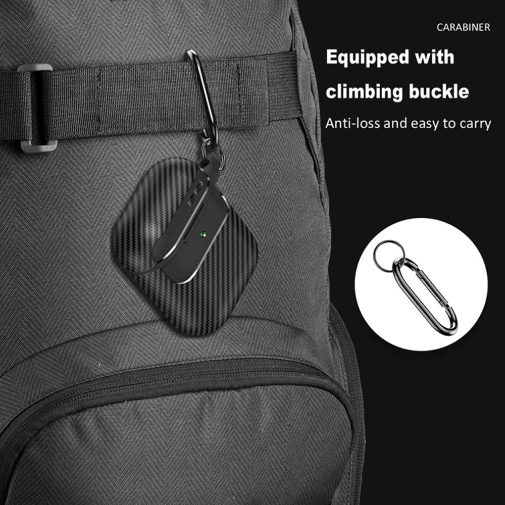 Etui Techsuit CarbonFiber do Apple AirPods Gen 2 / Gen 1, czarne
