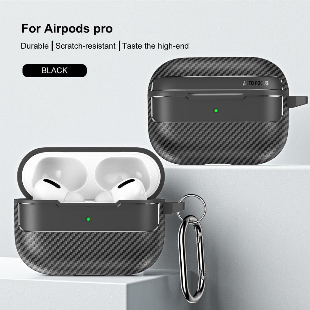 Etui Techsuit CarbonFiber dla Apple AirPods Pro Series, czarne