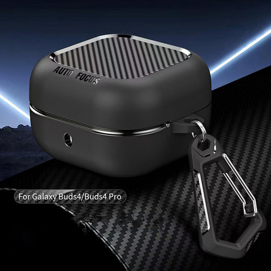 Etui Techsuit CarbonFiber do Samsung Galaxy Buds4 / Buds4 Pro, czarne