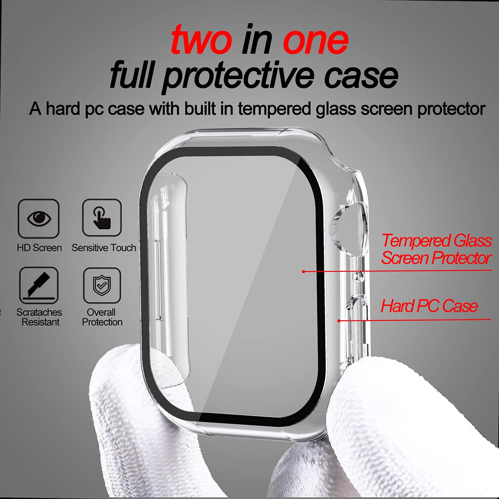 Etui Techsuit Defense360 Pro do Apple Watch 7 45mm Series, Przezroczyste