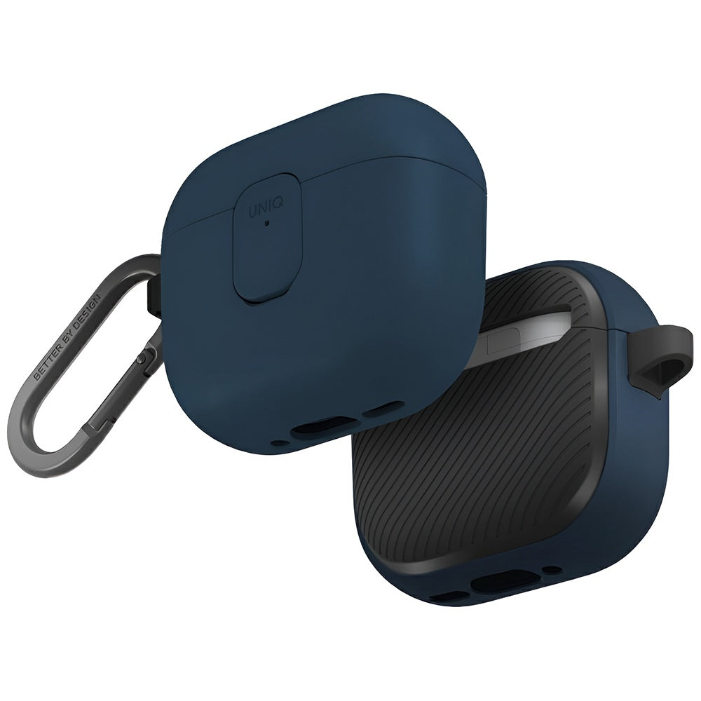 Etui UNIQ Clyde dla Apple AirPods 4, Czarne Niebieskie