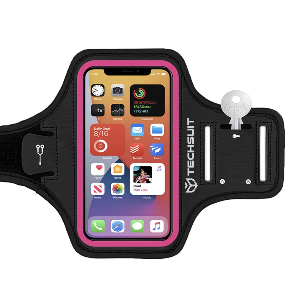 Uniwersalne etui na telefon max. 6,8 cala, Techsuit, Sports TH20, różowe