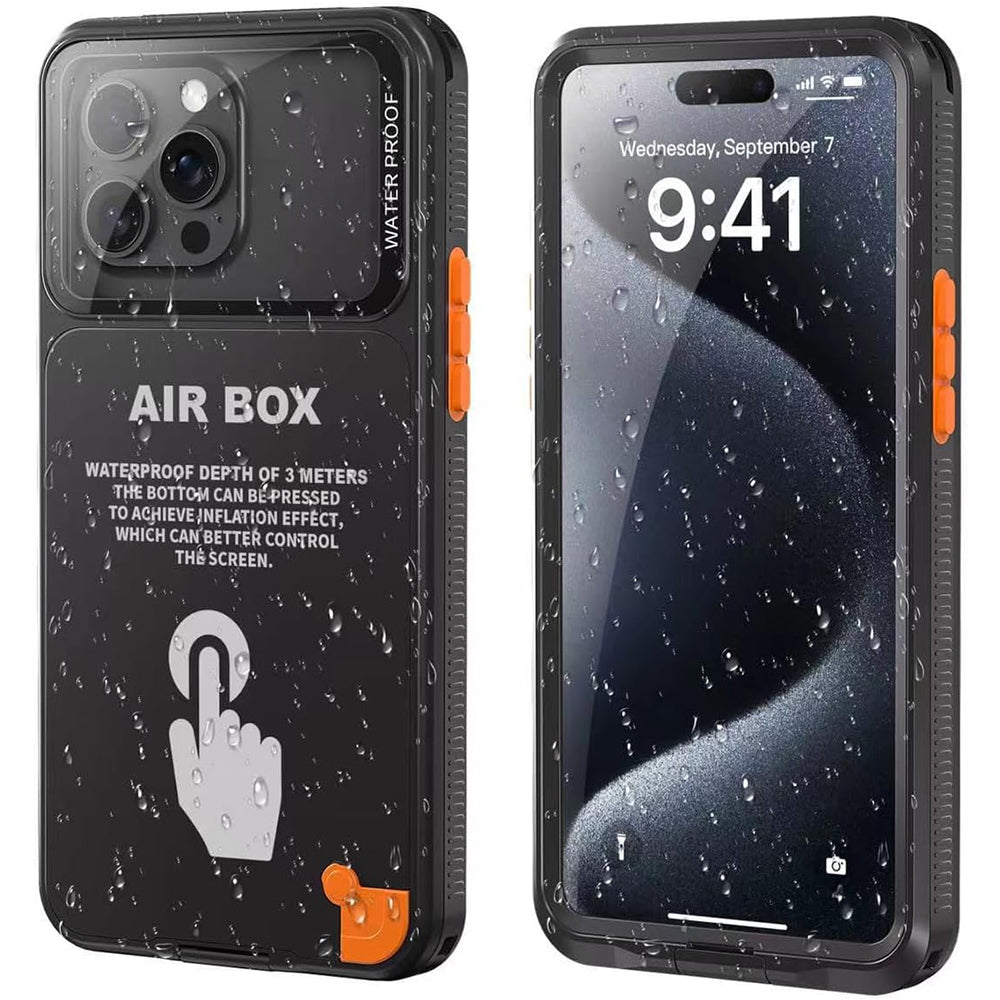 Uniwersalne wodoodporne etui na telefon do 6,1 cala, ShellBox, AirBox, czarne