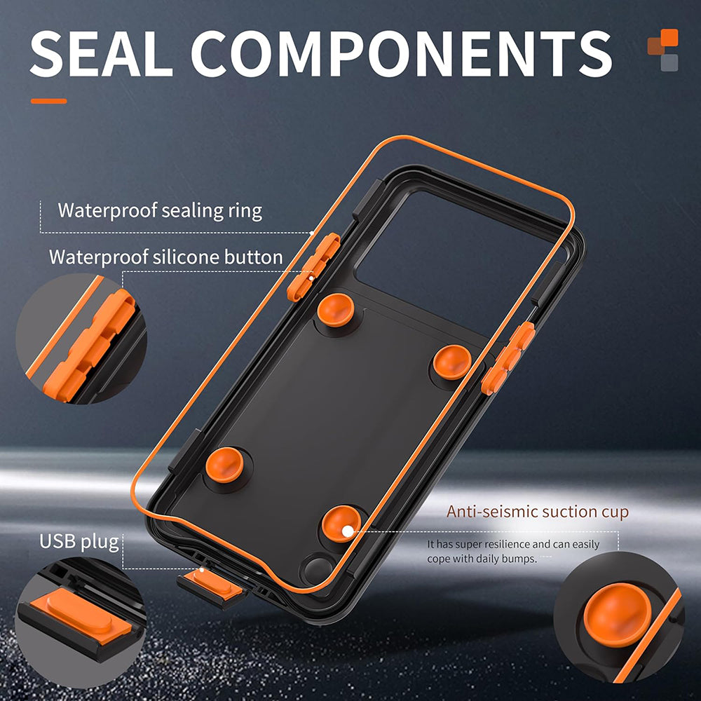 Uniwersalne wodoodporne etui na telefon do 6,1 cala, ShellBox, AirBox, czarne