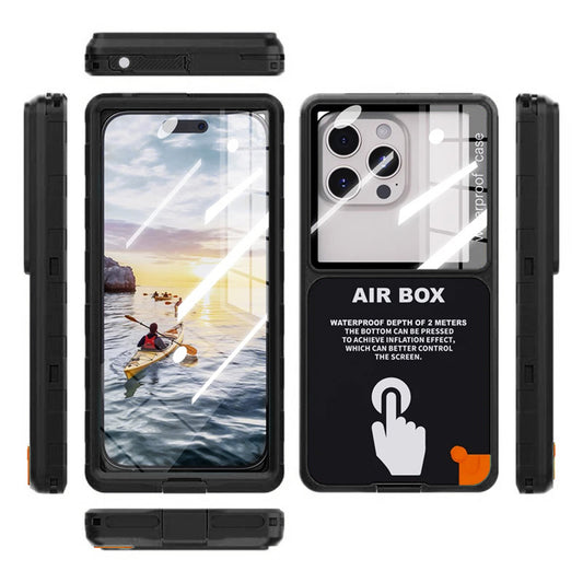 Uniwersalne wodoodporne etui na telefon do 6,9 cala, ShellBox, AirBox, czarne