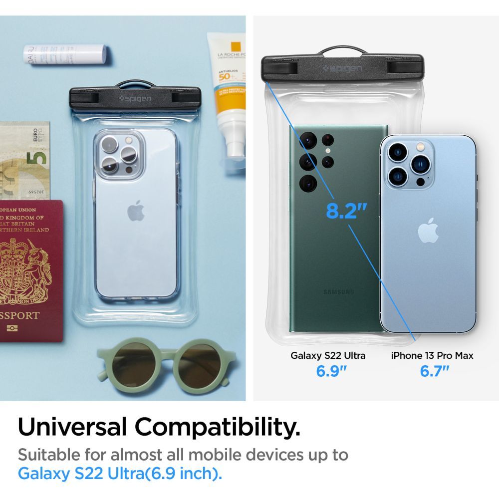 Uniwersalne wodoodporne etui na telefon do 6,9 cala, Spigen, A610, przezroczyste AMP04530