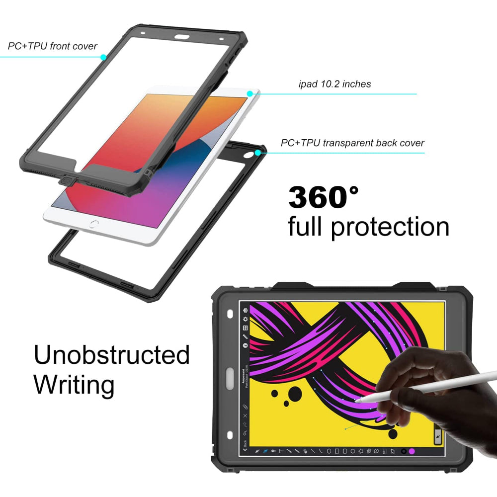 Wodoodporne etui do Apple iPad 10.2 (2021) / 10.2 (2020) / 10.2 (2019), ShellBox, czarne