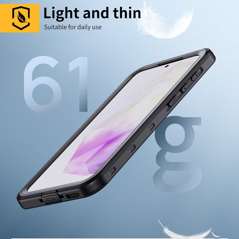 Wodoodporne etui do Samsung Galaxy A35 5G A356, ShellBox, czarne