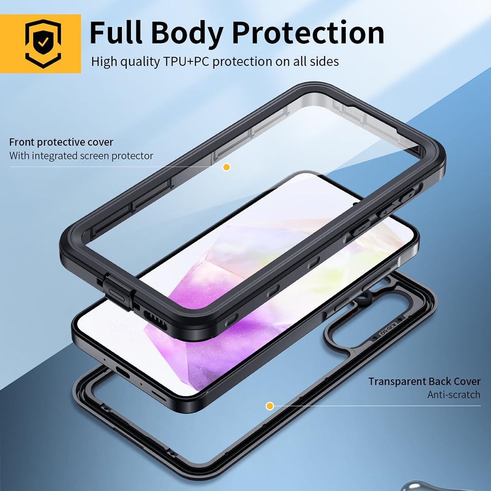 Wodoodporne etui do Samsung Galaxy A35 5G A356, ShellBox, czarne